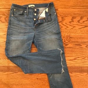 Madewell button fly high rise 31